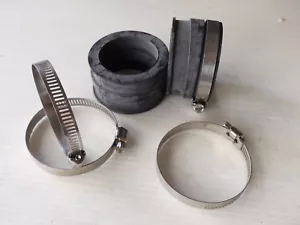TRIUMPH Scrambler EFI Throttle Bodies to Head Intake Rubbers & Clamps NEW - Picture 1 of 4