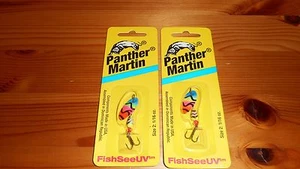 (2) Esca filatore in linea trota Panther Martin 1/16 oz FishSeeUV PMUV BPO - NUOVO! - Foto 1 di 1