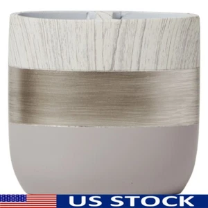 Toothbrush Holder Resin Bathroom Organizer Modern Design Easy Care Unit Natural - Picture 1 of 6