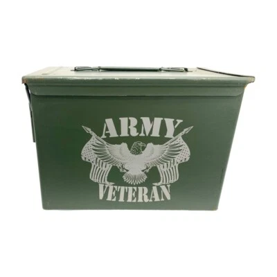 Laser Engraved FAT 50 Cal Grade 1 "VETERAN - ARMY" Ammo Can - Image 1 of 4