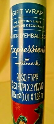 BATMAN GIFT WRAP NEW HALLMARK WRAPPING PAPER 20 SQ FT CHRISTMAS DC COMICS RED* - Image 1 of 4