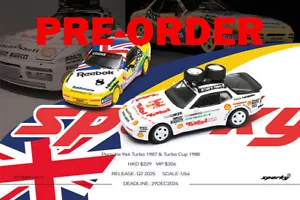 (Pre-ordine) Set combinato Sparky x Tiny 1/64 Porsche 944 Turbo 1987 & Turbo Cup 1988 - Foto 1 di 2