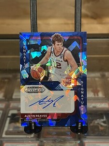 2021-22 Prizm DP Austin Reaves Sensational Blue Ice Prizm Rookie Auto RC /75