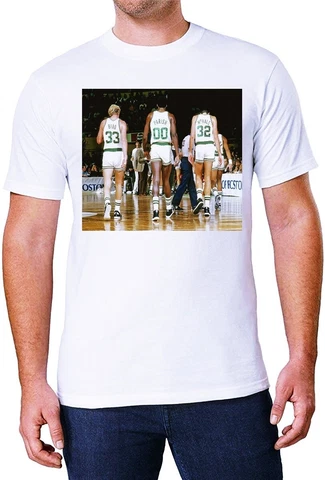 Adult Boston Celtics Bird Parish McHale T Shirt 100% Cotton Men sz Small NWOT Cover