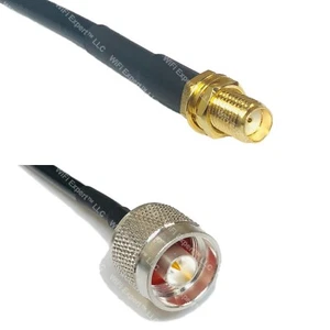 RFC195 SMA FEMALE to N MALE Coax RF Cable USA-Ship Lot - Zdjęcie 1 z 1