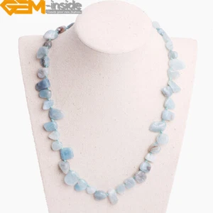 Collar Cuentas Aguamarina Color Mezclado Libre de Cuentas 10x14mm Piedra Natural - Imagen 1 de 36