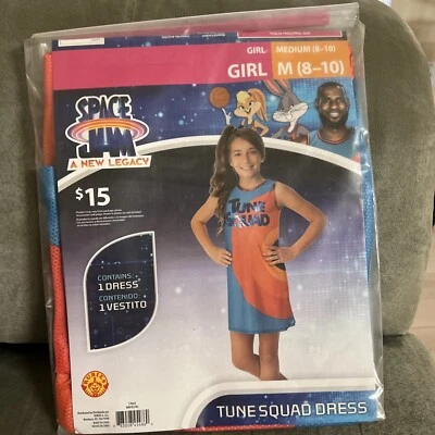 Vestido Jersey Space Jam A New Legacy Tune Squad Disfraz Mediano (8-10) Niñas Nuevo Foto 1 de 4