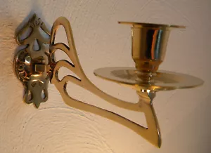 Lámparas de Piano Candelero Candelabro Pared un Brazo Art Deco Latón Color Oro - Imagen 1 de 6