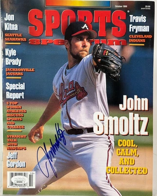 John Smoltz Autographed Sports Spectrum Magazine October 1999 JSA COA - Image 1 of 3