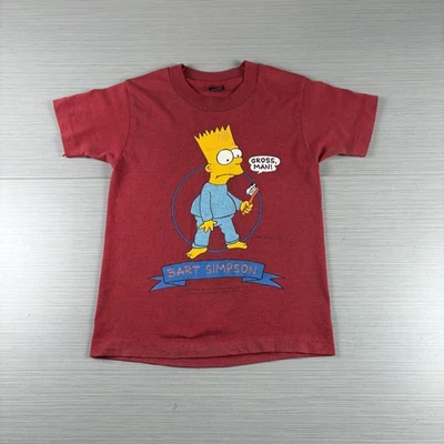 Vintage Bart Simpson Shirt Youth Medium Simpsons Screen Stars Best Cartoon 1990s - Image 1 of 4