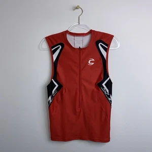 Cannondale Tri Top Size L Cycling Red Pocket - Picture 1 of 11