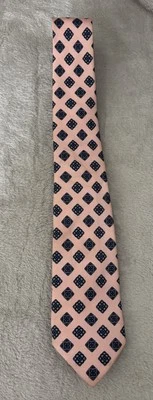 PIERRE CARDIN 100% SILK TIE NECKTIE MADE IN ITALY.  Pink And Blue Pattern. - Image 1 of 4