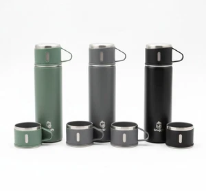 Snuggly Thermosflasche Set 3 Bechern Edelstahl Isolierflasche 500ml Warm Kalt - Bild 1 von 15