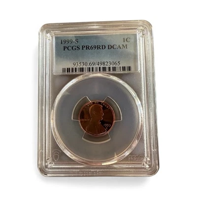 Centavo Lincoln 1999-S graduación profesional PR69RD DCAM • Prueba 1C • Rojo camafeo profundo Foto 1 de 4