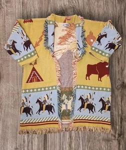 Unique Vintage Western Cardigan Style Coat Size S-XL - Picture 1 of 11