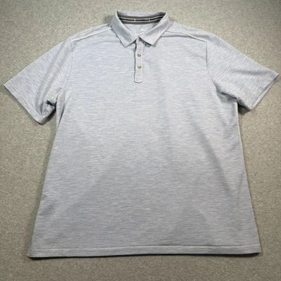 Camisa Polo Tommy Bahama Para Hombres L Azul Gris Elastizada Cómoda Golf Playa Preppy Foto 1 de 4