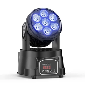 🎉 7x15W LED Moving Head Stage Light – RGBW 4-in-1 Wash Light for DJ, Disco, Par - Picture 1 of 8