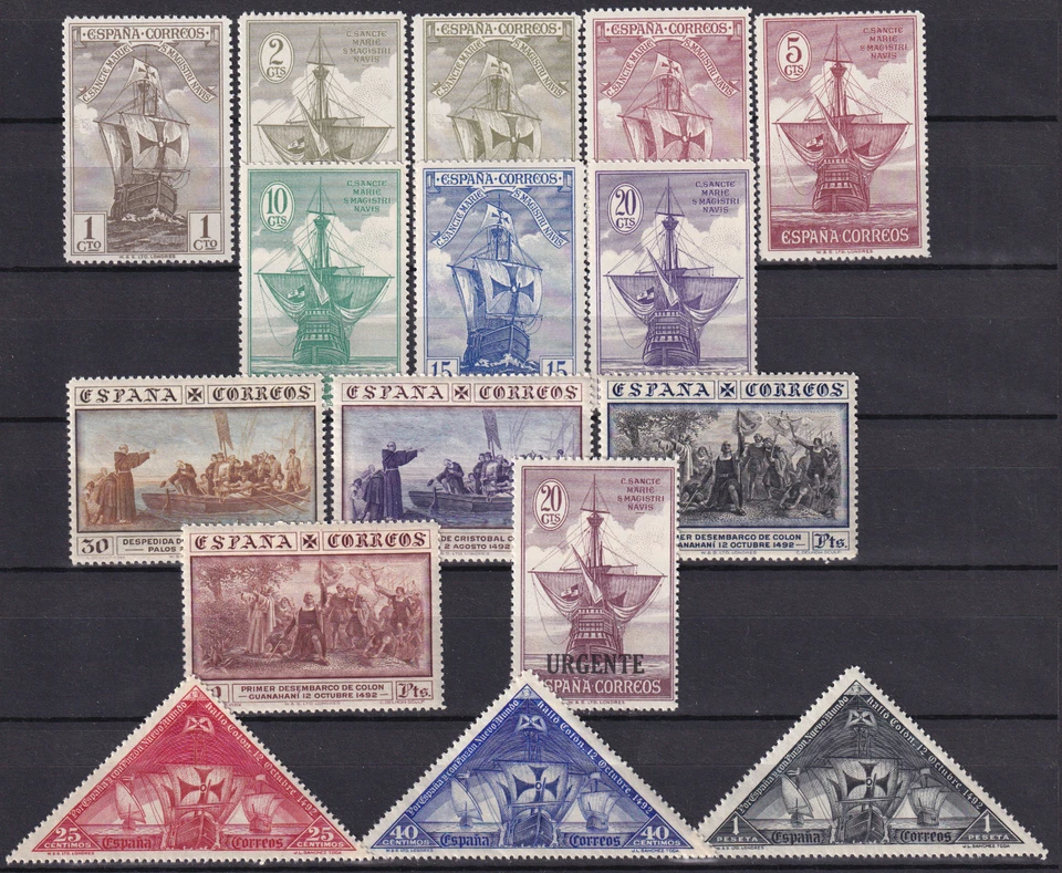 Spain 1930 Edifil 531/46 Columbus Ships complete set MNH - Image 1 of 1