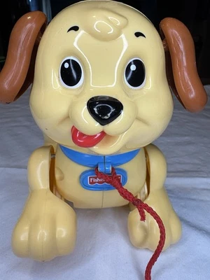 Fisher Price Pull A Long Lil Snoopy Class 棕色 带红色皮带 — 第 1/4 张图片