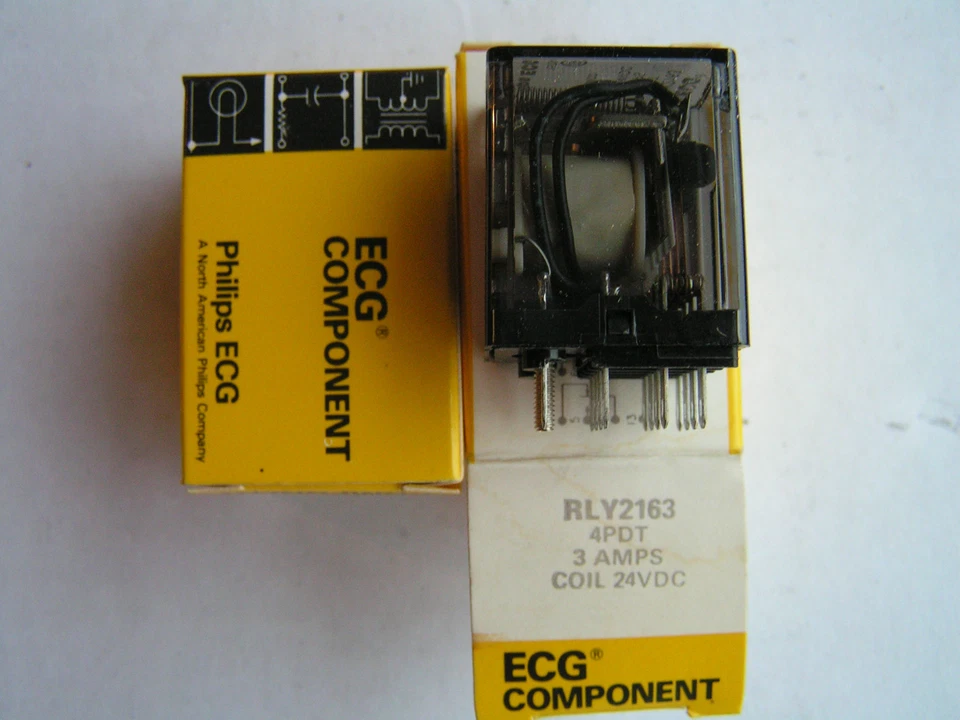 ECG #RLY2163 Relay 4PDT, 3 Amps 24VDC NEW!!! Free Shipping  - Image 1 of 1