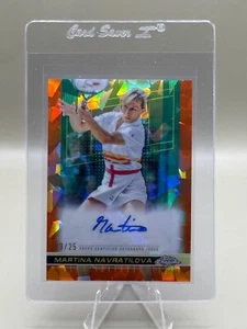2024 Topps Cromo Zafiro Martina Navratilova Naranja Refractor Automático 09/25 - Imagen 1 de 2