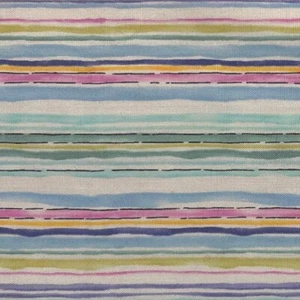 By 1/2 Yard Wavy Pink Blue Green AQUARELLE STRIPE DC-8183 Michael Miller Fabrics - Picture 1 of 4