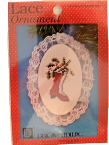 Kit de punto de cruz adorno de encaje bota victoriana #1214 diseños para la aguja 1989 - Imagen 1 de 6