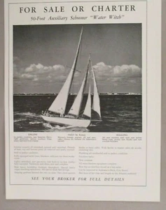 "Water Witch" goleta barco anuncio impreso - 1939 - Imagen 1 de 1
