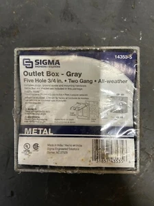 SIGMA GREY OUTLET BOX # 14353-5 - Picture 1 of 1