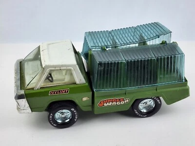 Vintage Nylint Jungle Wagon Green Truck Pressed Steel Warped plastic covers - Image 1 of 4