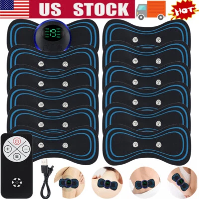 20X Small Portable Electric Neck Back Massager Cervical Massage Patch Stimulator - Image 1 of 4