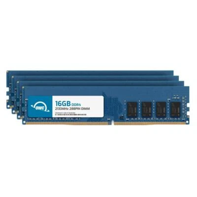 Memória RAM OWC 64GB (4x16GB) DDR4 2133MHz 2Rx8 não ECC UDIMM 288 pinos - Imagem 1 de 4