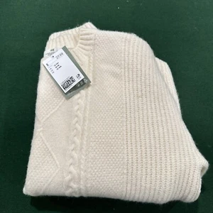 H&M - Teen girl's sz 14+ ivory pullover COZY sweater/Women's XS Very nice shape! - Picture 1 of 5
