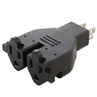 AC WORKS® ADV104 V-DUO Adapter – NEMA 5-15P to Two NEMA 5-15R, 15A