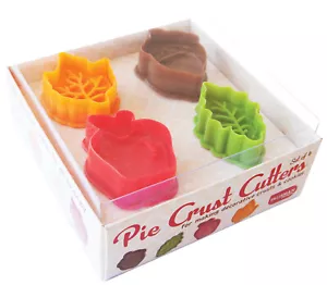 Talisman Designs Plunger Style Pie Crust Cutters, Fall Design, 4-Piece Set - Picture 1 of 4