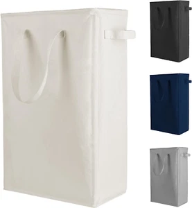 Slim Laundry Hamper Handles Collapsible Laundry Basket Thin Dirty Clothes Basket - Picture 1 of 7