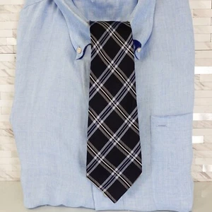 REGAL Neck Tie Mens Blue Modern Native Fair Isle Nordic Aztec Silk Casual Suit - Picture 1 of 8