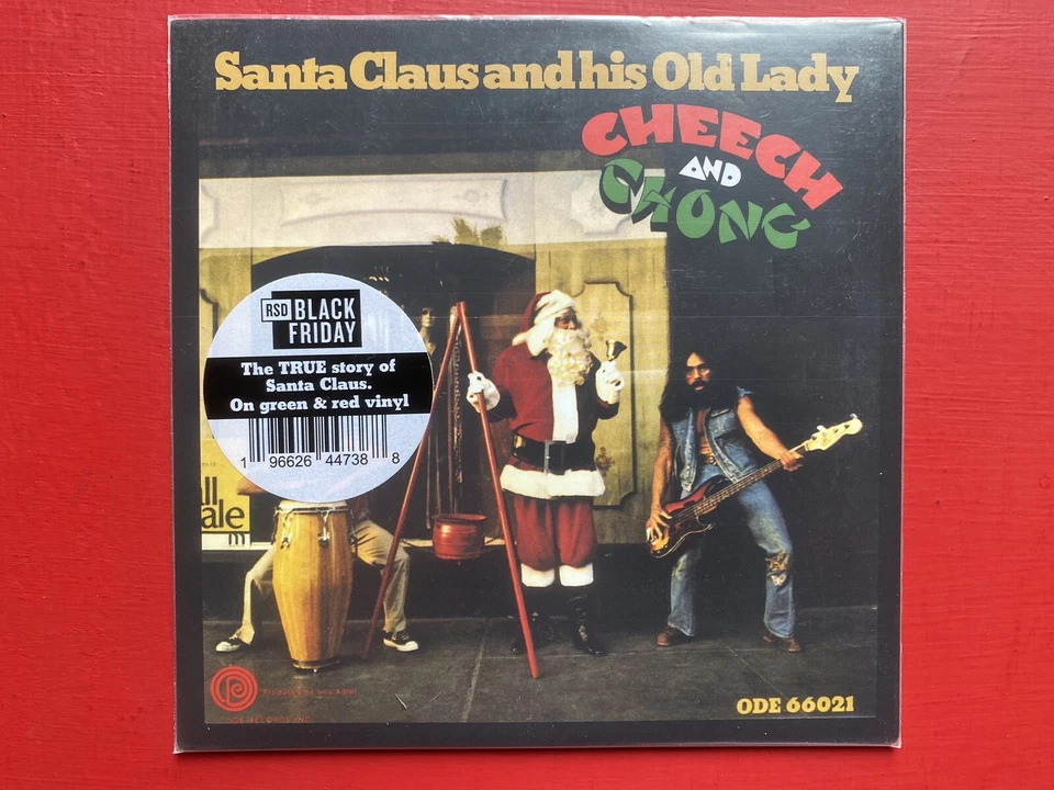 Cheech And Chong - Santa Claus & His Old Lady 2022 RSD 7” 45 Red & Green Vinyl - Image 1 of 4