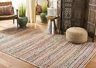 Rug Jute & Cotton Natural Braided Style Rug Reversible Carpet Living  Area Rug