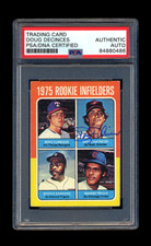 DOUG DeCINCES SIGNED 1975 TOPPS MINI ROOKIE PSA/DNA AUTOGRAPH BALTIMORE ORIOLES