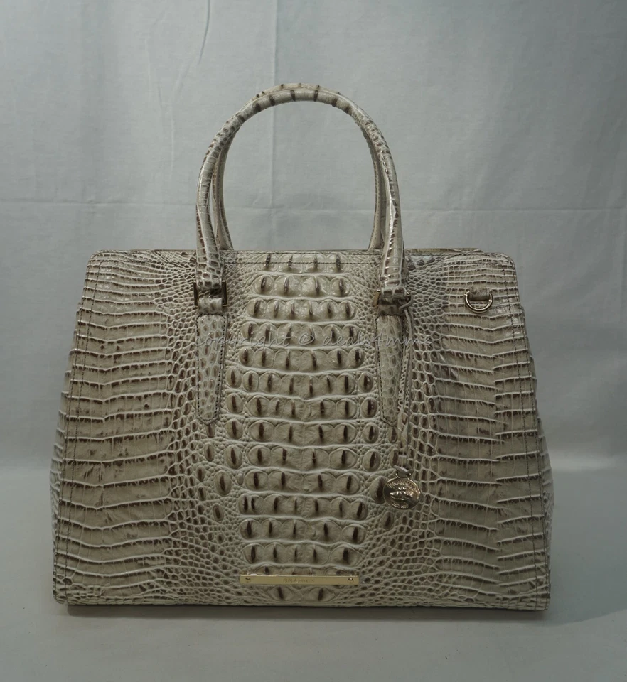 Brahmin Finley Carryall Large Satchel/Shoulder Bag in BLACK Melbourne