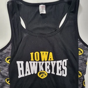 Camiseta sin mangas Iowa Hawkeyes para mujer ropa lateral mediana negra gris - Imagen 1 de 7