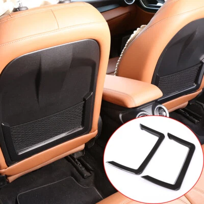 Cuadro de malla de respaldo de asiento ABS de fibra de carbono para Alfa Romeo Giulia 2017-2020 Foto 1 de 4