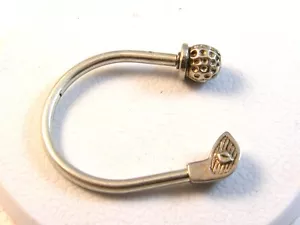 Sterling Silver Gold Ball & Club Key Chain - Picture 1 of 3