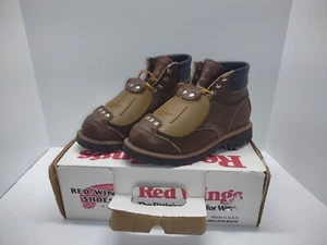 Botas de trabajo Red Wing marrón punta de seguridad MetGuard, estilo 4486, EE. UU., TALLA 6 D EE. UU. - Imagen 1 de 9