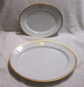 Antique D&Co France Porcelain 2 Serving Platters Delinieres Limoges C 1894 - Picture 1 of 11