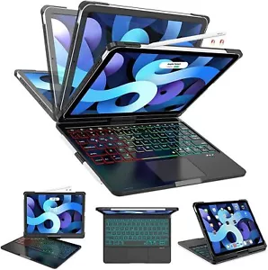 For iPad Air 4th 5th Gen 10.9" Pro 11" Smart Case With Rotate Touchpad Keyboard - Picture 1 of 48