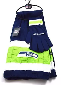 NFL Seattle Seahawks Scarf & Glove Gift Set - Authentic NFL Gift Set - Picture 1 of 4