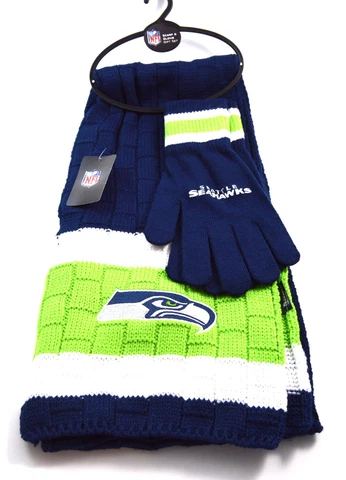 NFL Seattle Seahawks Scarf & Glove Gift Set - Authentic NFL Gift Set Cover