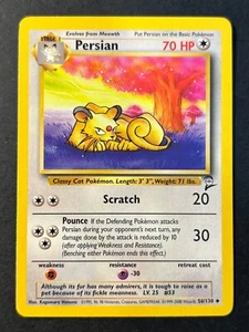 Persian 56/130 Base Set 2 Uncommon Pokemon Card TCG - WOTC - Near Mint - Picture 1 of 2
